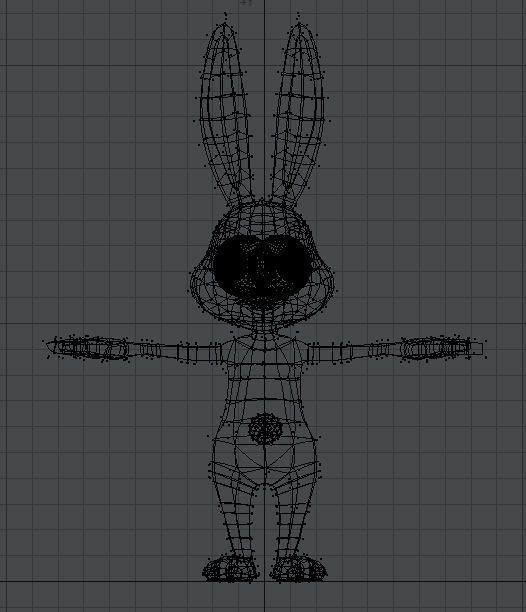 RABBIT cartoon  Low-poly 3D model_7