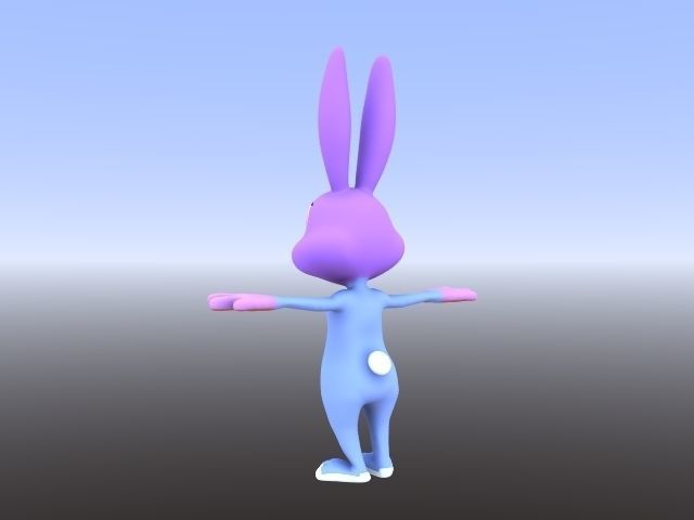 RABBIT cartoon  Low-poly 3D model_5