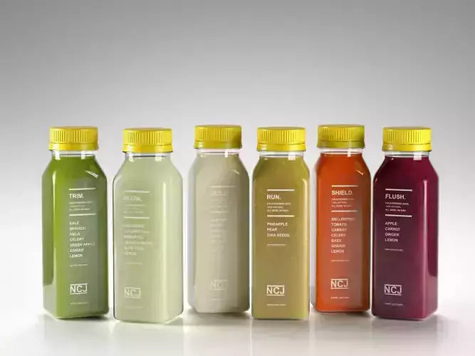 Juice Bottles 03 3D model