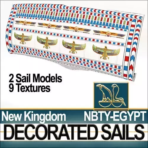 Ancient Egypt NK Decorated Sails 3D model
