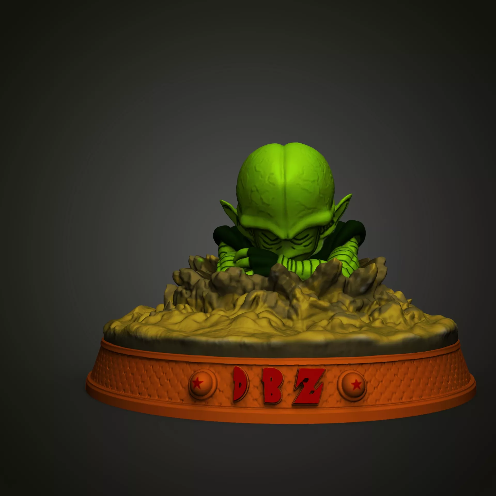 Buried Saibaman Statue 3D print model