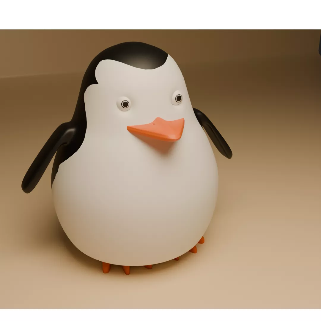 Cute Private Madagascar Figure - Multi-Color 3D Printable Model 3D print model