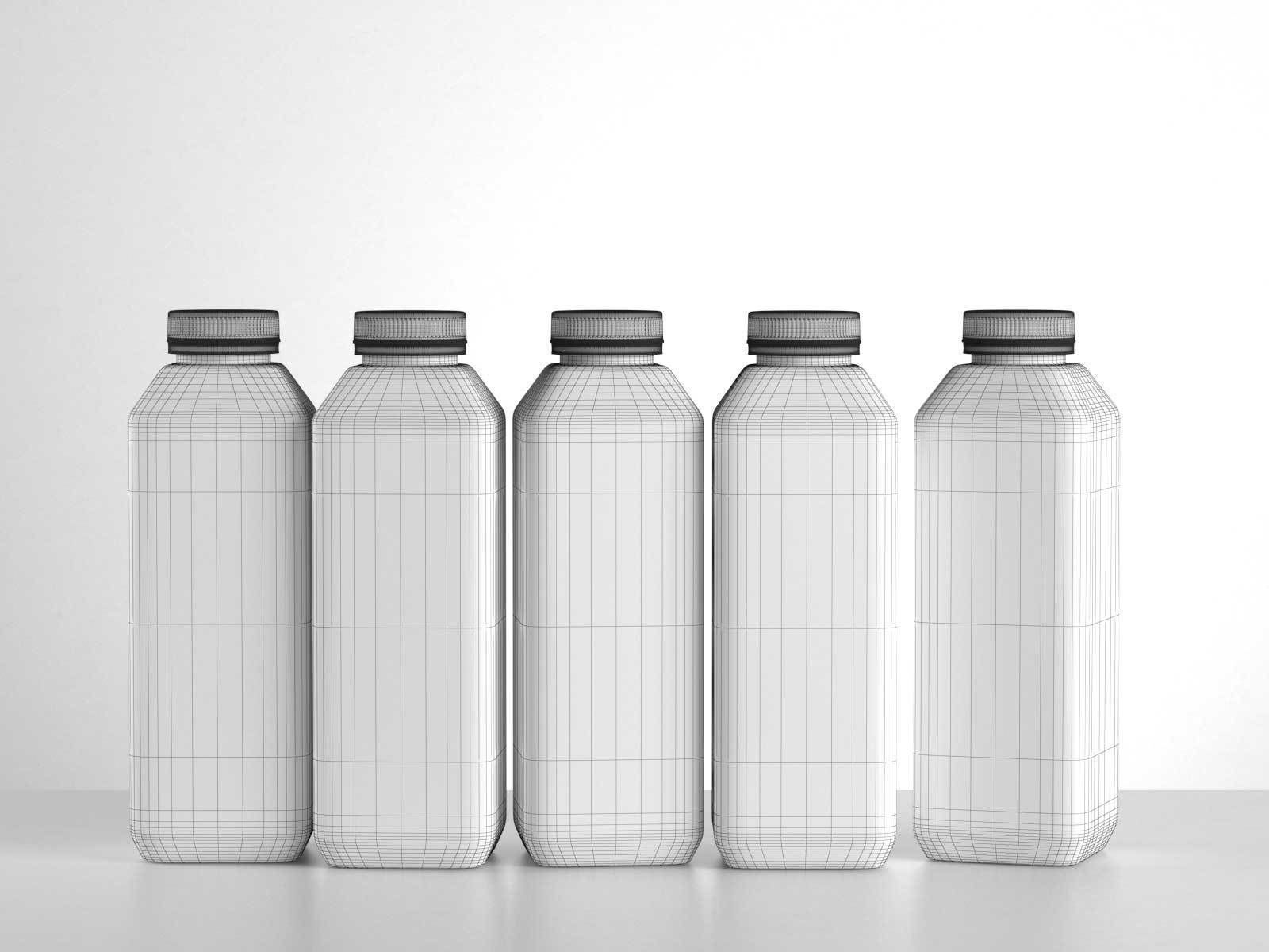 Juice Bottles 02 3D model_1