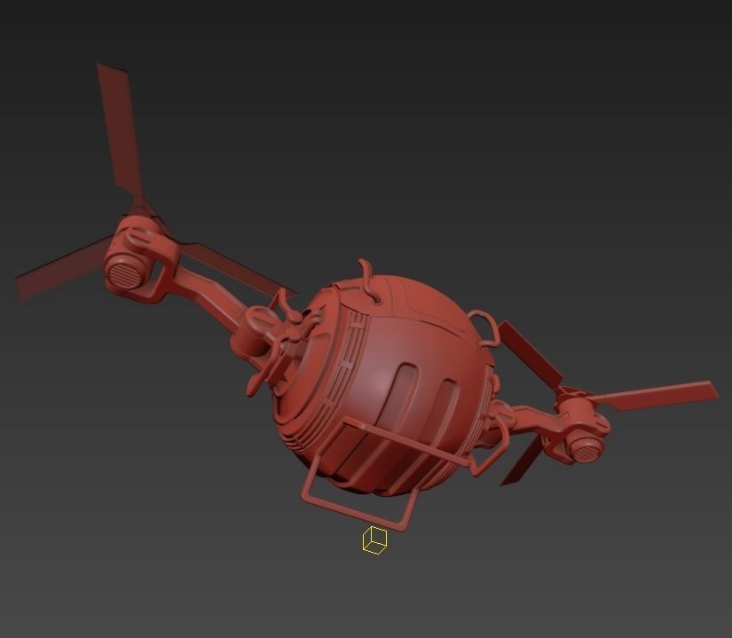  Futuristic Cargo Drone realistic 3d model vray 3D model_6