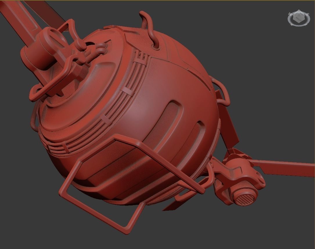  Futuristic Cargo Drone realistic 3d model vray 3D model_10