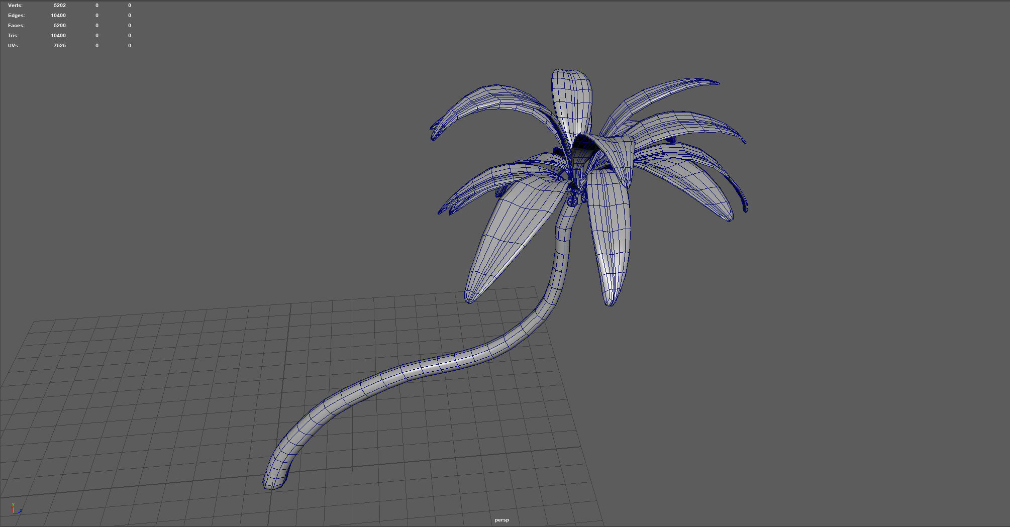 Palm tree 2 Low-poly 3D model_4