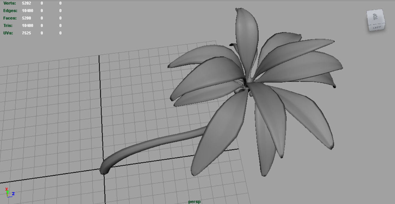 Palm tree 2 Low-poly 3D model_11