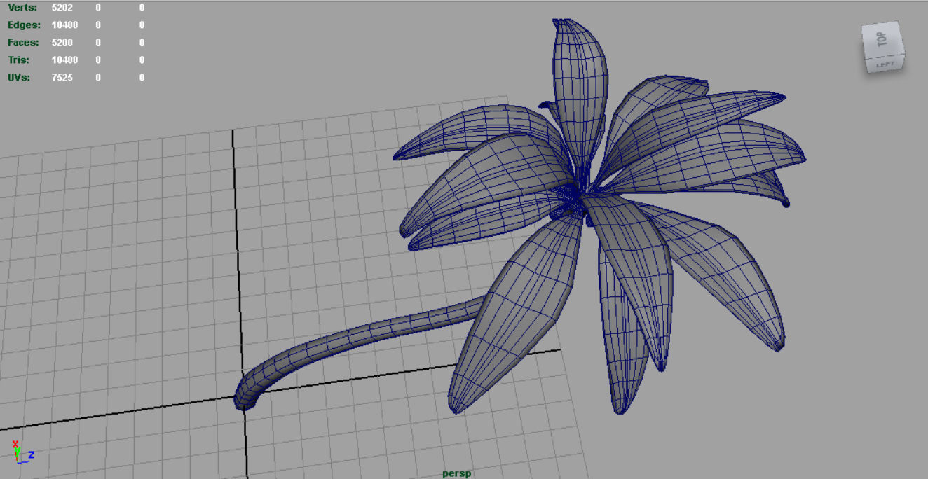 Palm tree 2 Low-poly 3D model_12