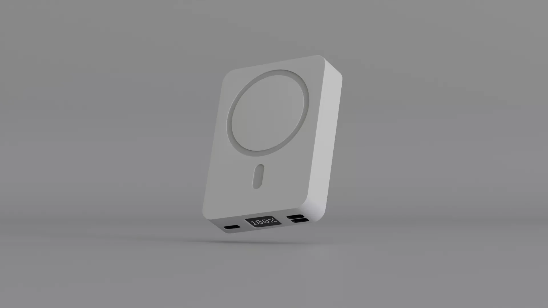 MagSafe-style magnetic wireless power bank or charger Free low-poly 3D model
