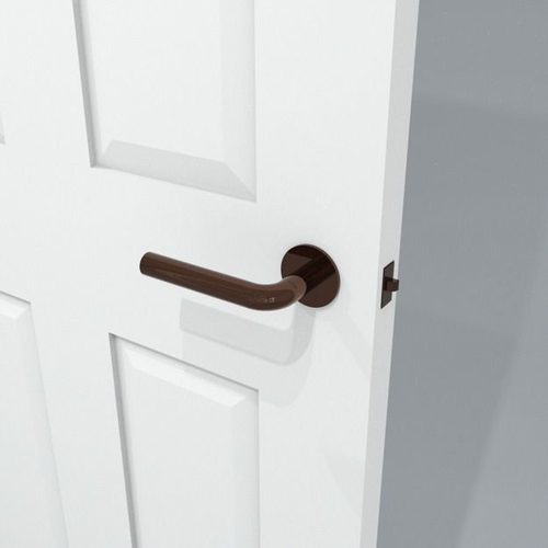 simple modern brass lever door handle Low-poly 3D model