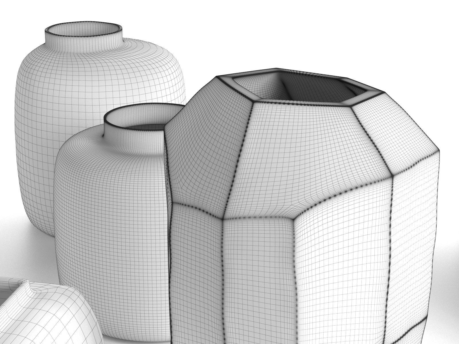 Vase set 07 3D model_2