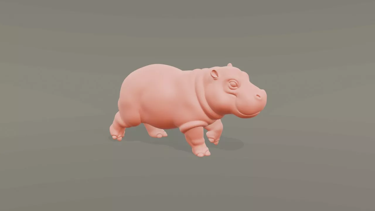 Pygmy Hippo 3D print model