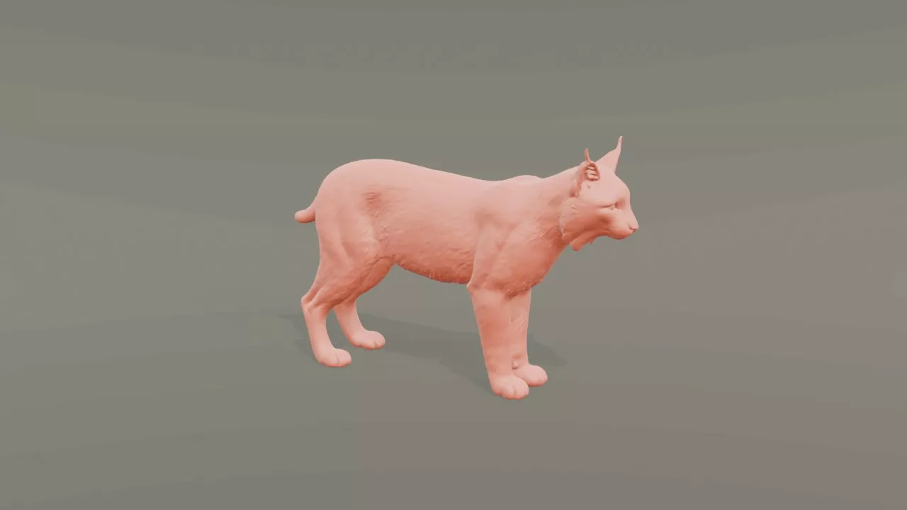 Lynx Animal Figurine 3D print model