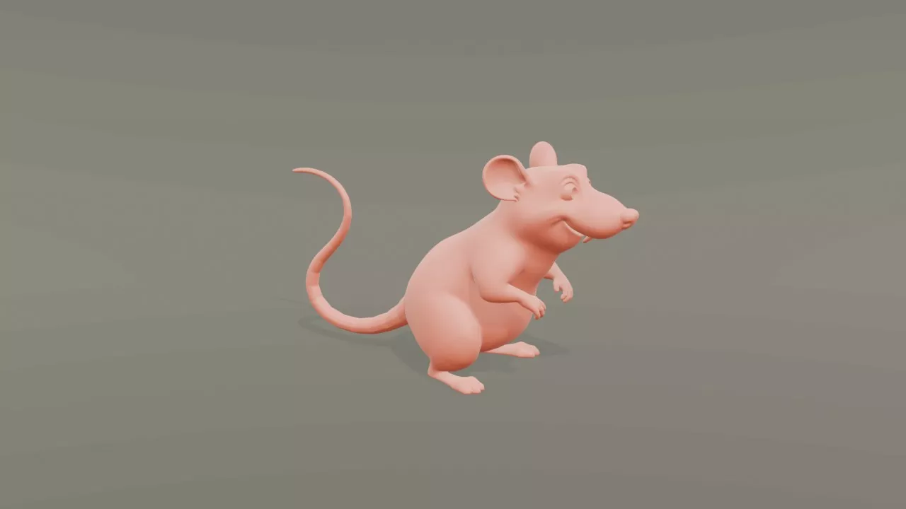 Cartoon Rat 3D print model