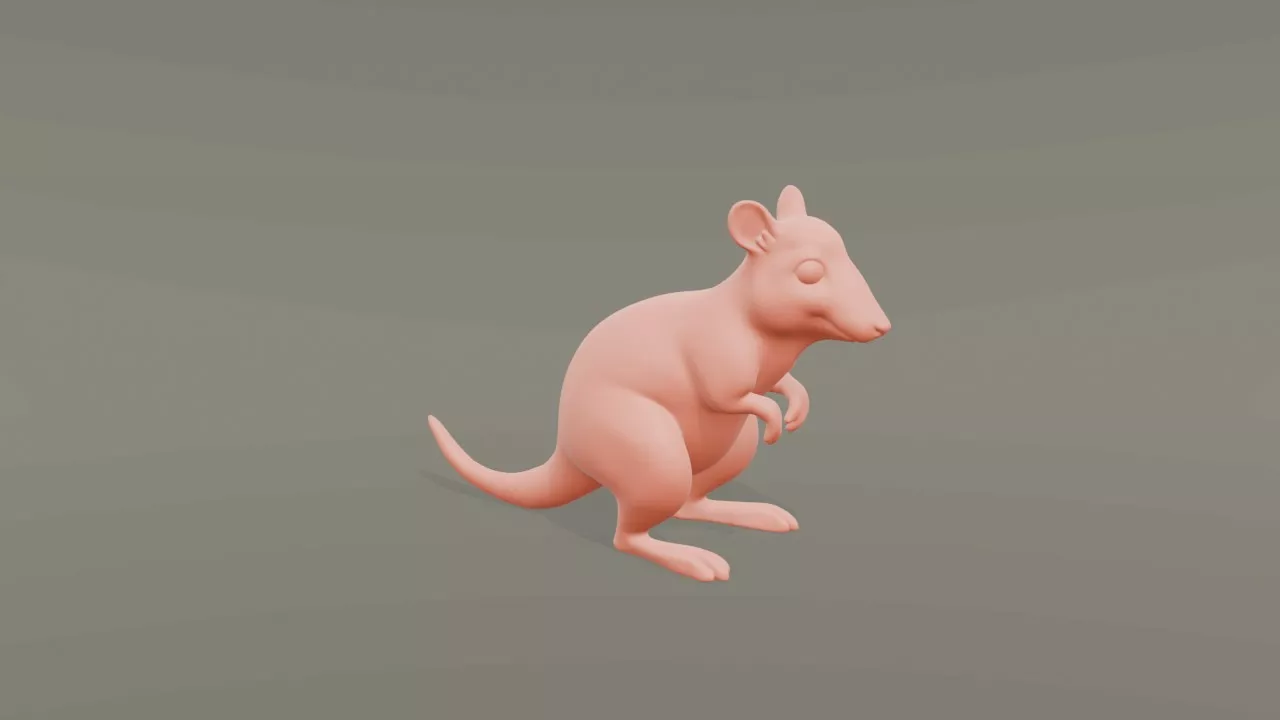 Cartoon Potoroo 3D print model