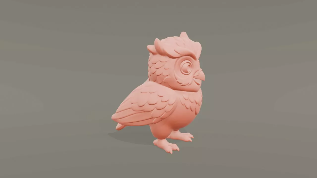 Cartoon Owl 3D print model