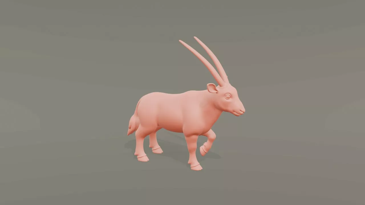 Cartoon Oryx 3D print model