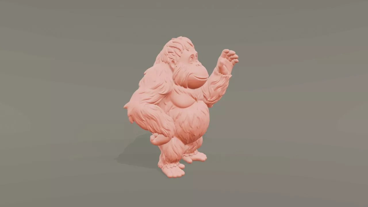 Cartoon Orangutan 3D print model