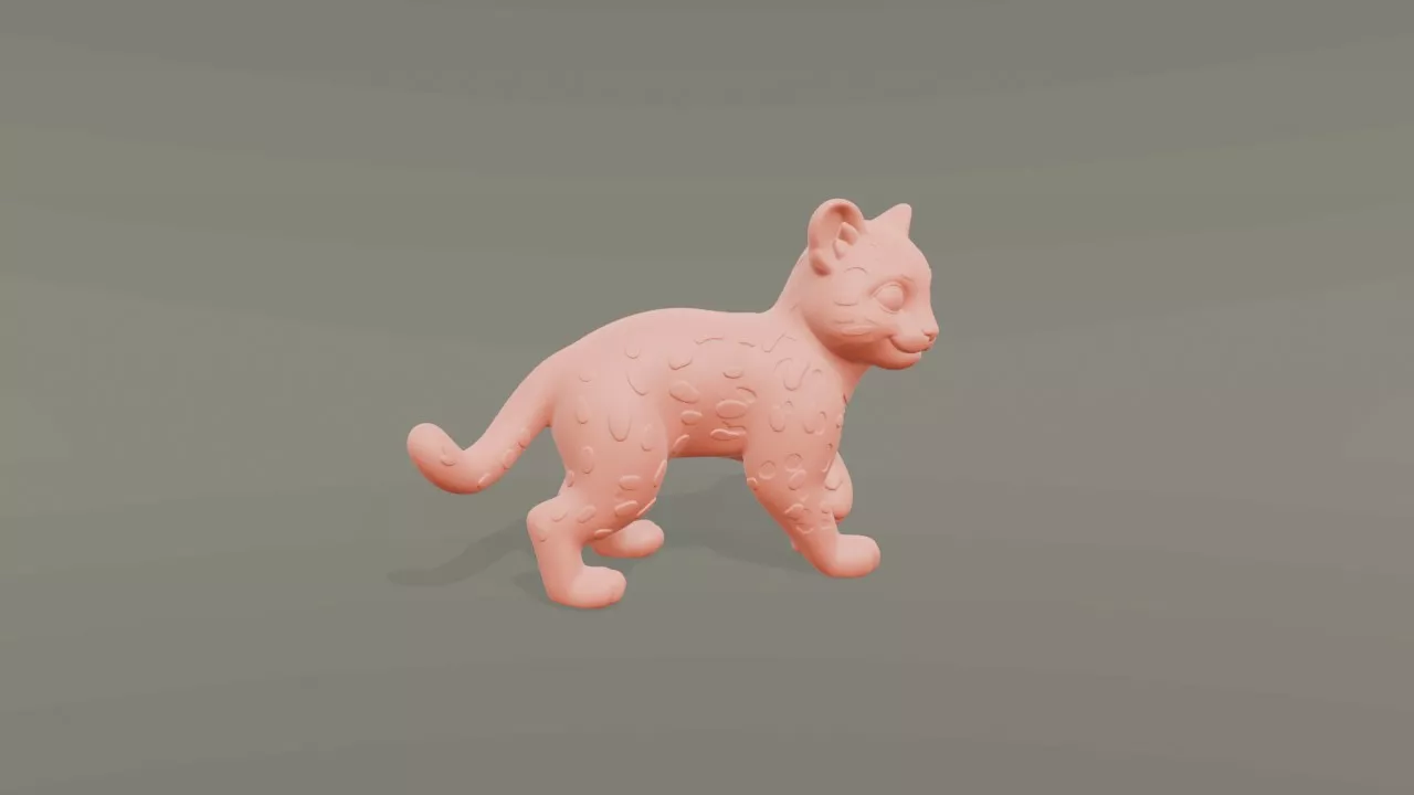 Cartoon Oncilla 3D print model