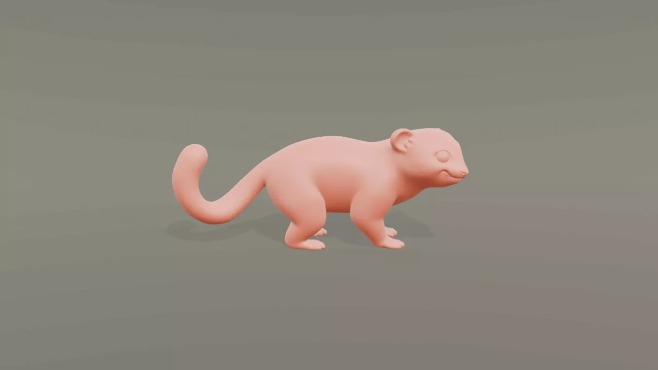 Cartoon Olingo 3D print model