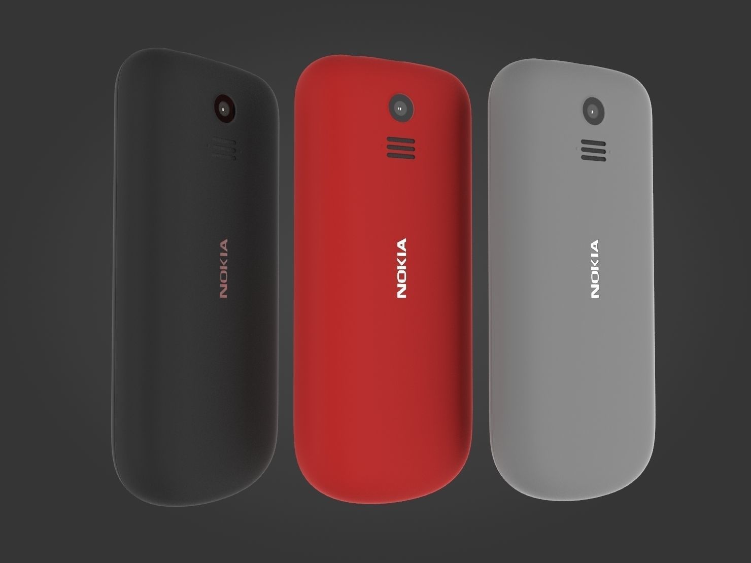 Nokia 130 2017 all colors 3D model_1