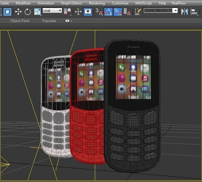 Nokia 130 2017 all colors 3D model_11