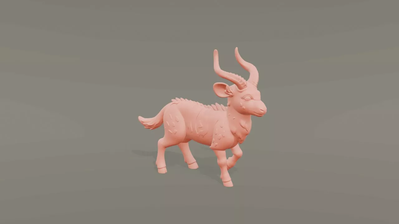 Cartoon Nyala 3D print model