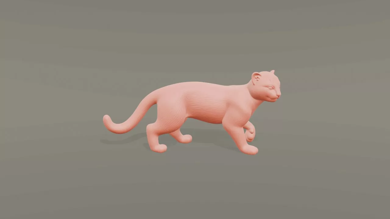 Cartoon Jaguarundi 3D print model