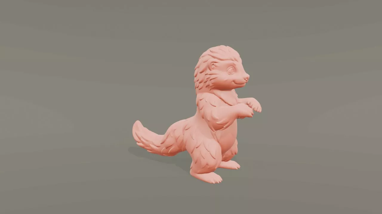 Cartoon Honey Badger 3D print model