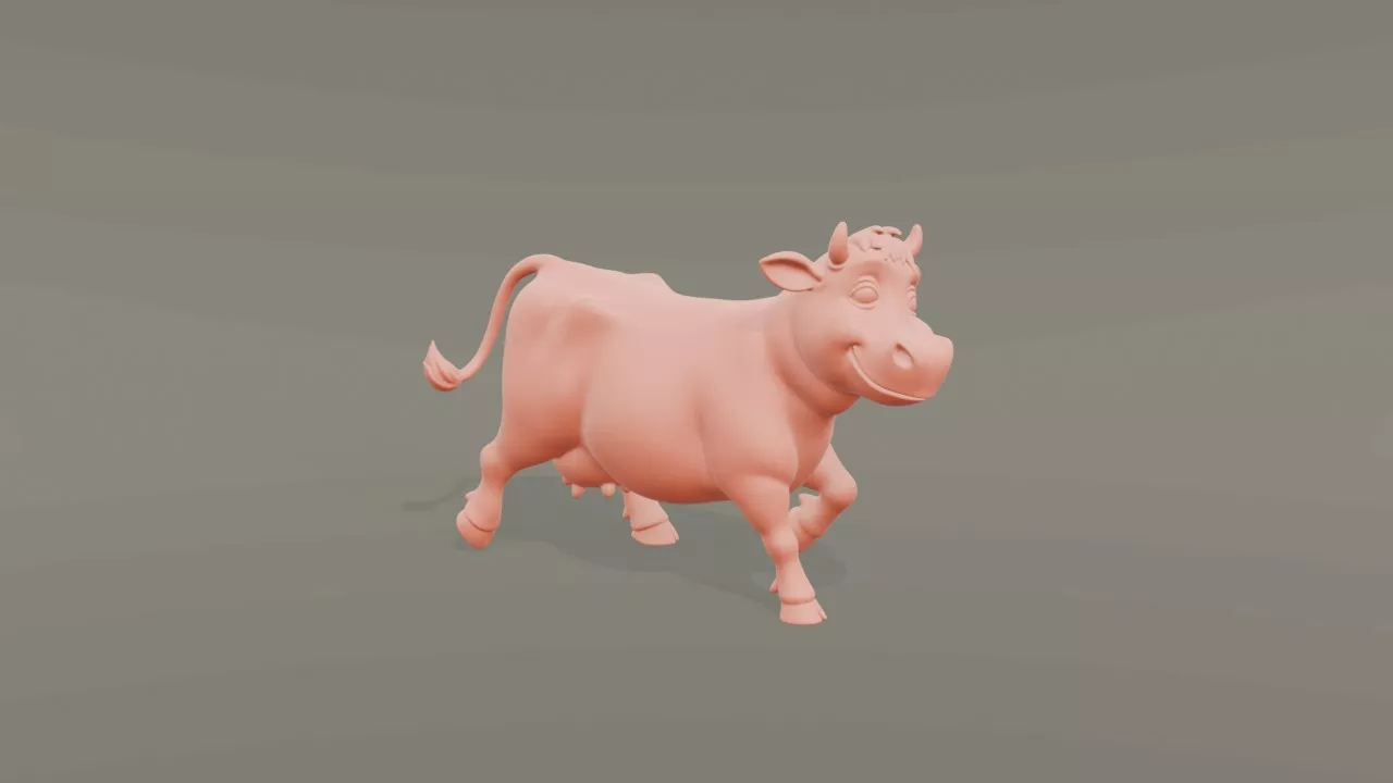 Cartoon Cow 3D print model