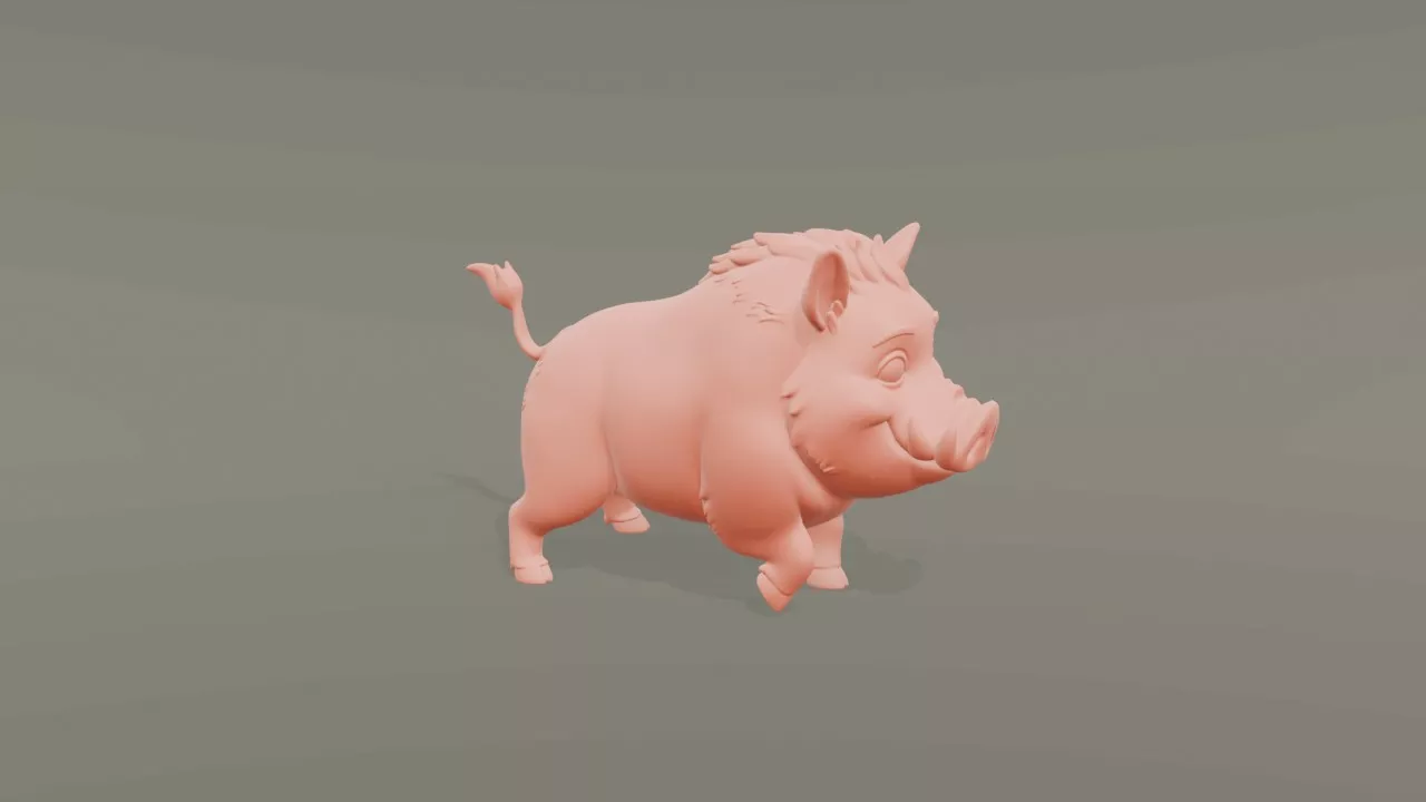 Cartoon Boar 3D print model
