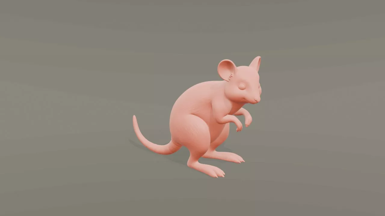 Cartoon Bettong 3D print model