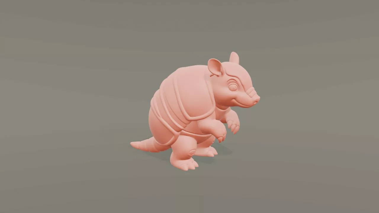 Cartoon Armadillo 3D print model