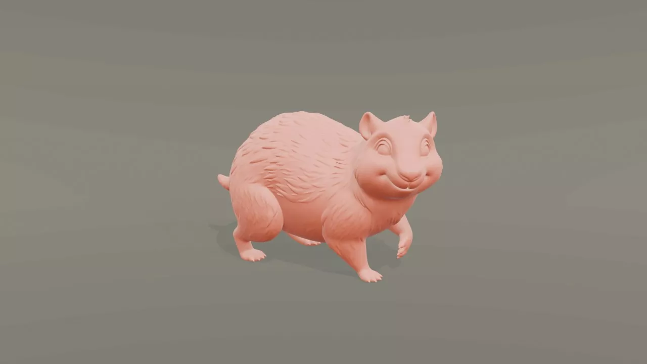 Cartoon Agouti 3D print model