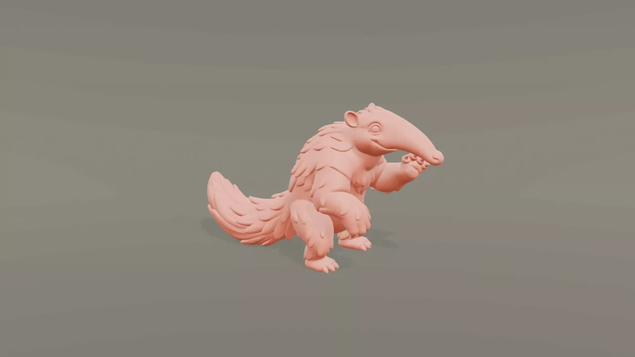 Cartoon Aanteater 3D print model