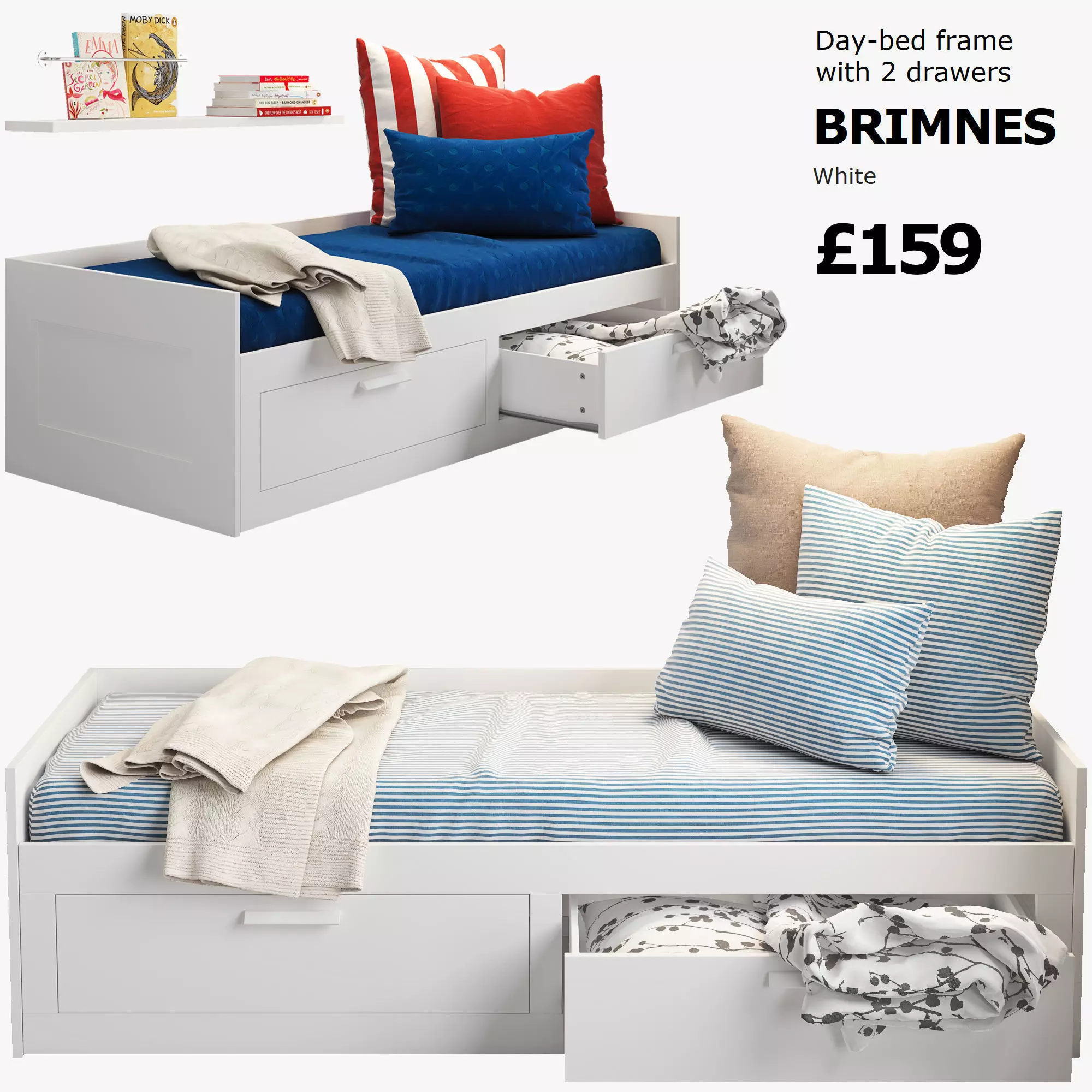 BRIMNES bed 2 Ikea 3D model