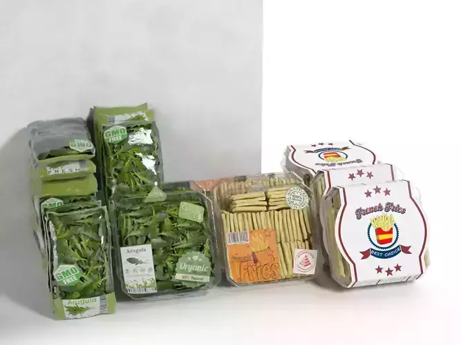 Packed Vegetables 2 3D model