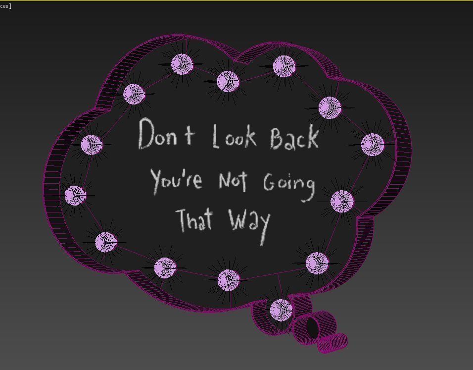 Black Board 3D model_2