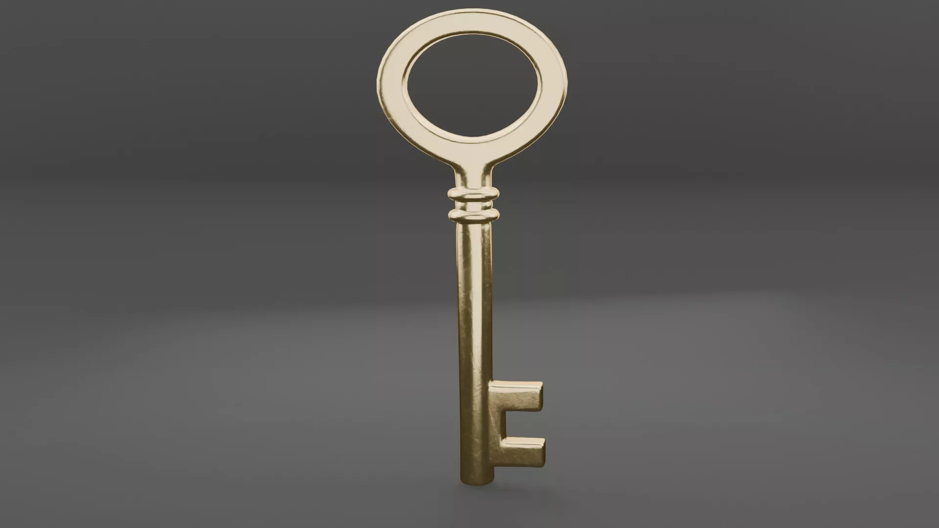 Old Key Low-poly 3D model