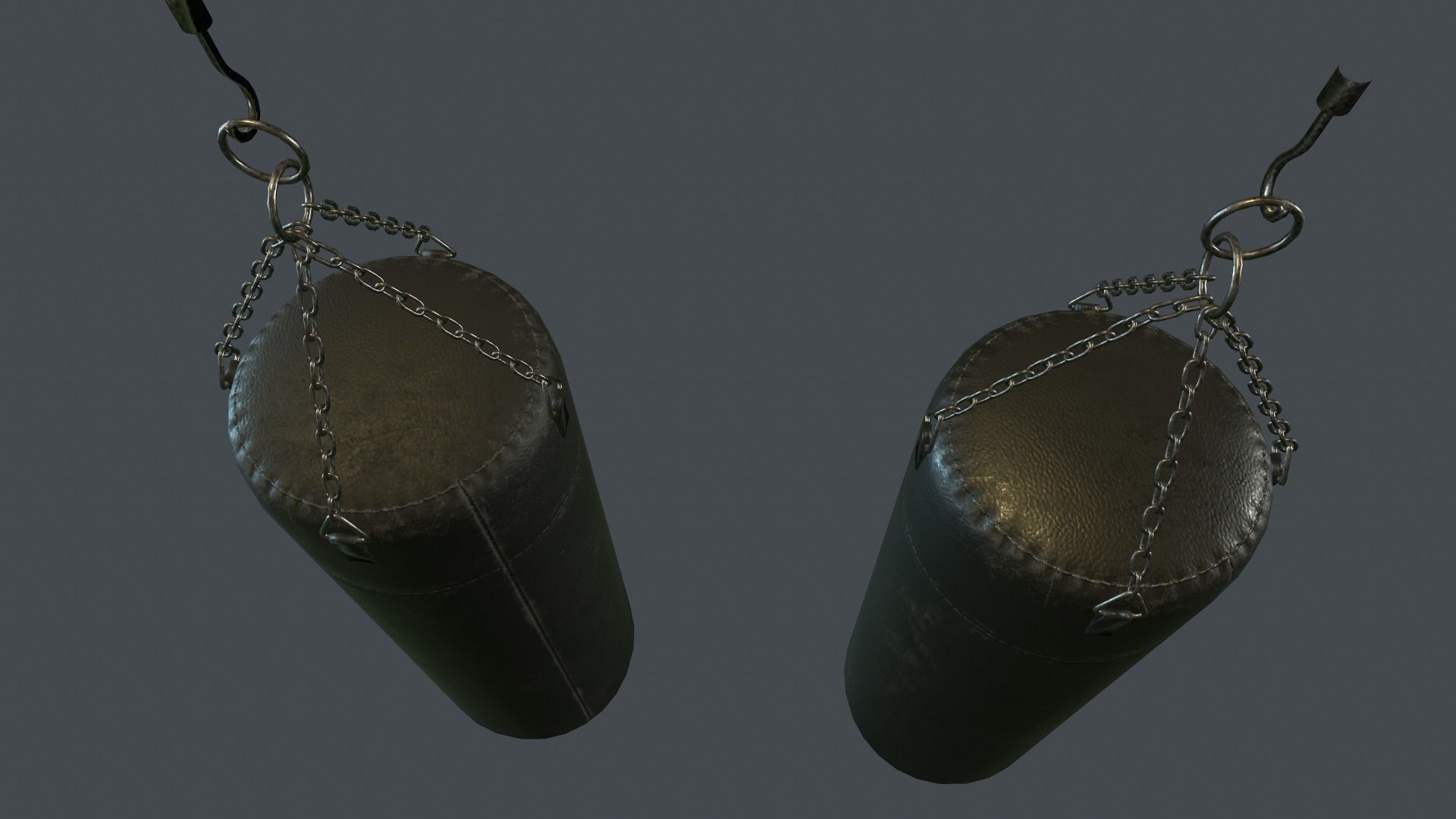 Punching Bag PBR Game Ready Low-poly 3D model_8