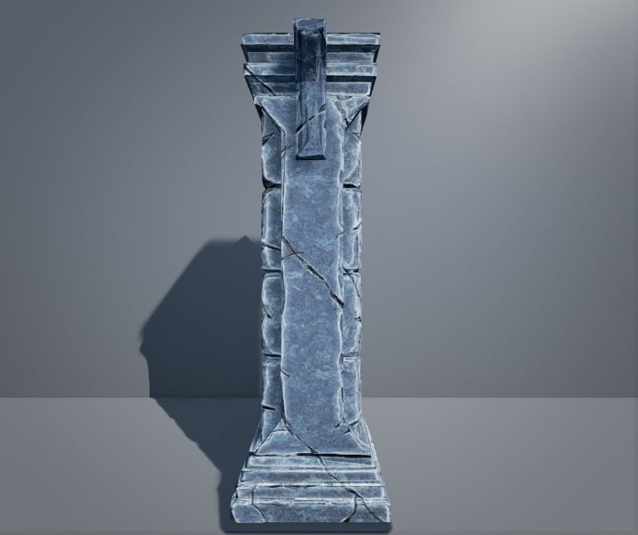 Low Poly Geant Pillar Low-poly 3D model_7