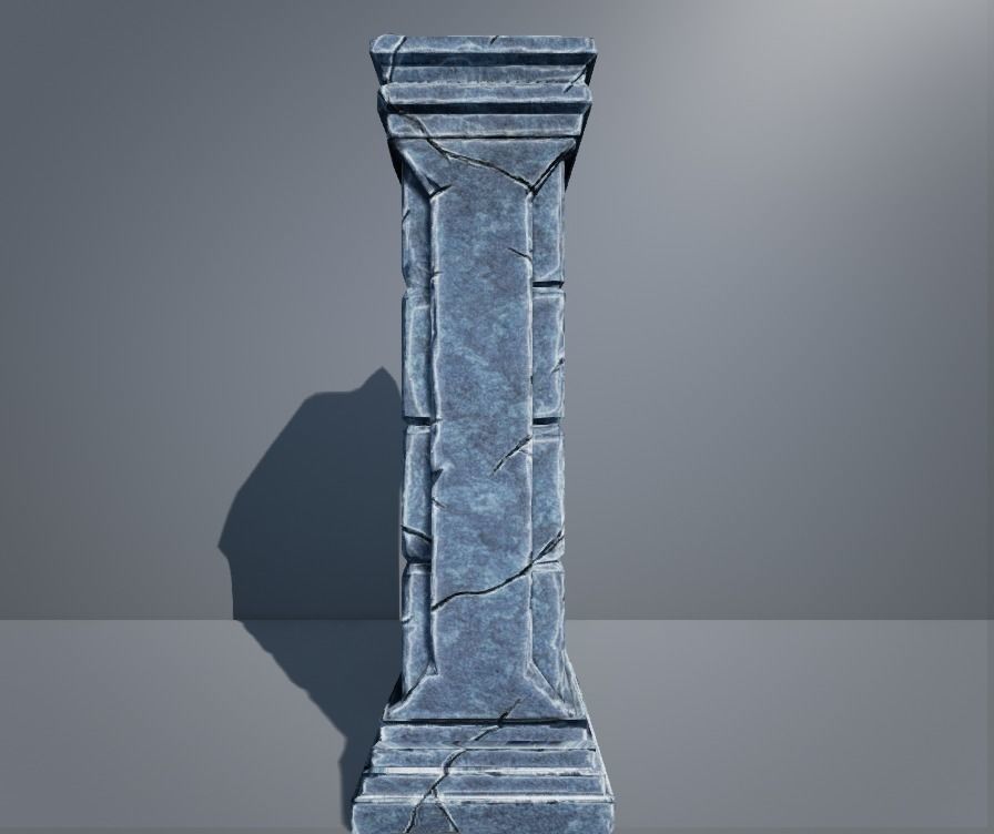 Low Poly Geant Pillar Low-poly 3D model_5