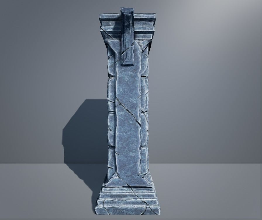 Low Poly Geant Pillar Low-poly 3D model_6