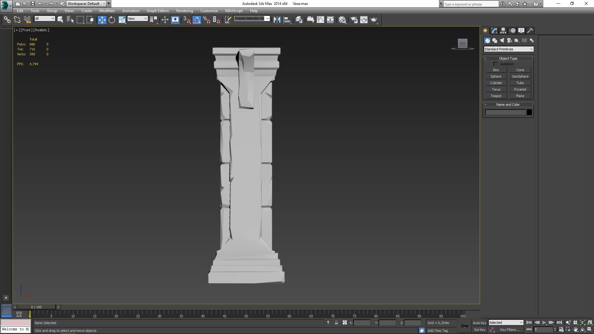 Low Poly Geant Pillar Low-poly 3D model_9