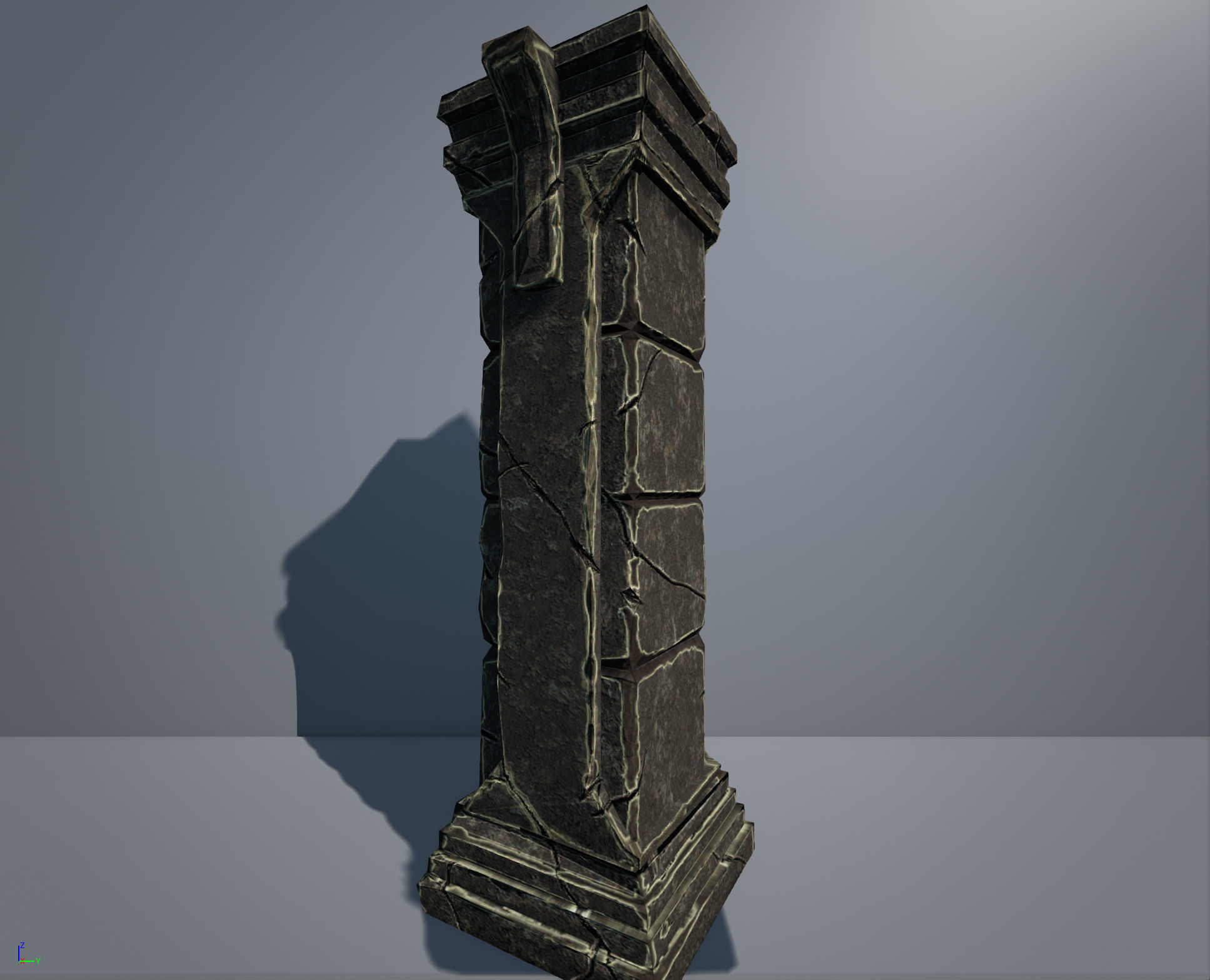 Low Poly Geant Pillar Low-poly 3D model_1