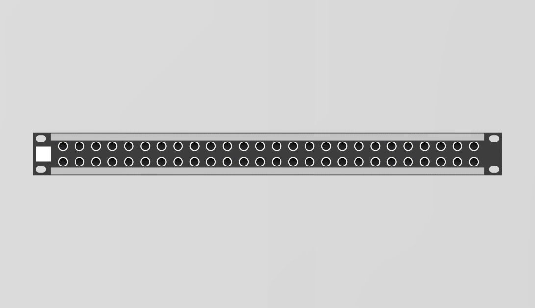 Patch Panel 2x26 3D model_1