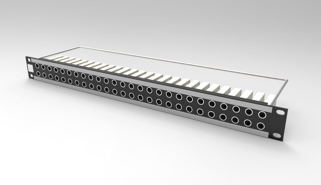 Patch Panel 2x26 3D model_0