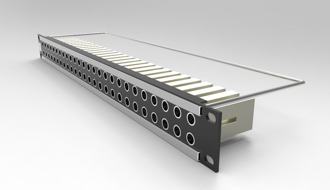 Patch Panel 2x26 3D model_3