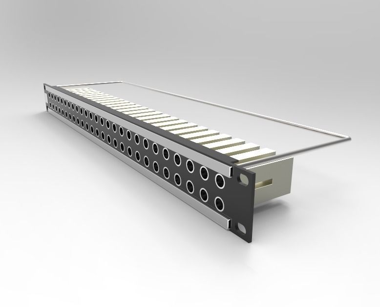 Patch Panel 2x26 3D model_2
