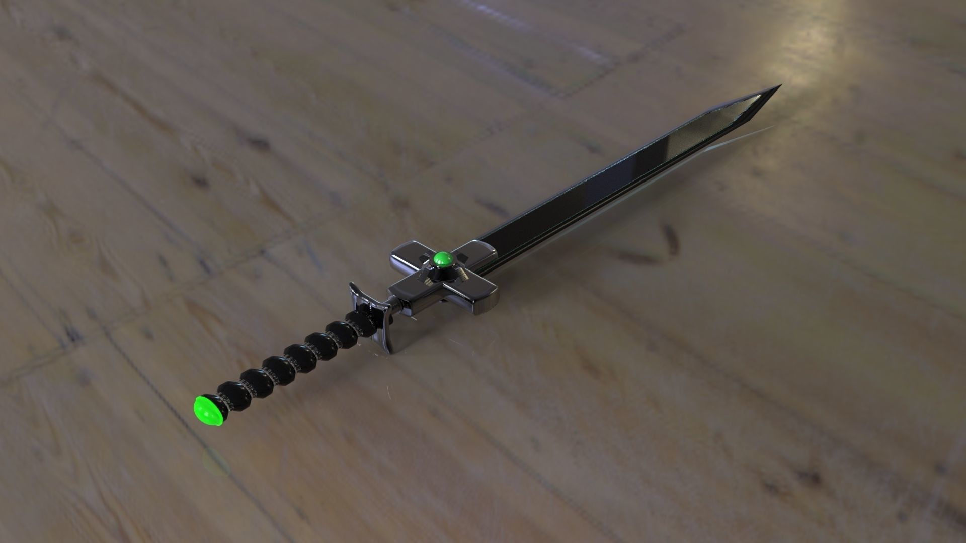Sci-fi Sword Low-poly 3D model_2